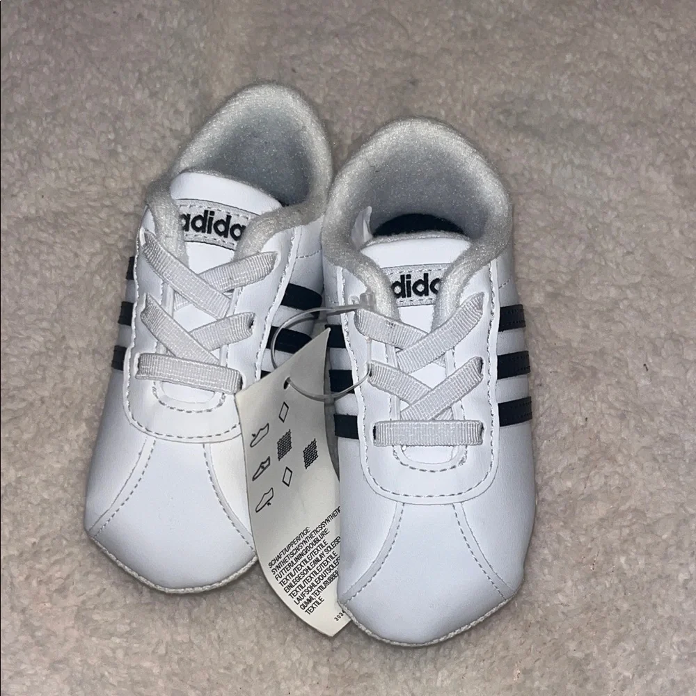 Adidas Baby White and Black Sneakers